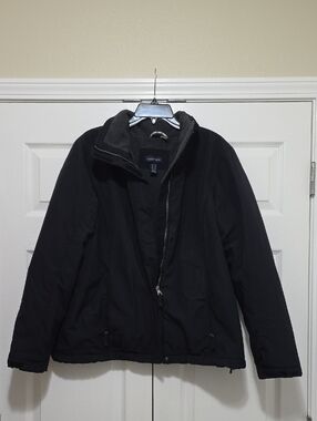 Lands' End Women's Black Performance Jacket with Stand Collar